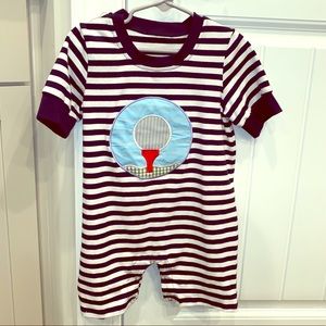 Navy blue striped golf outfit. Never worn